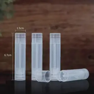 100Pcs 5g Empty Lipstick Lip Gloss Tubes Bottle Cosmetic Containers Wholesale Jars Balm Tube Cap Travel Makeup Tool Lip Balm