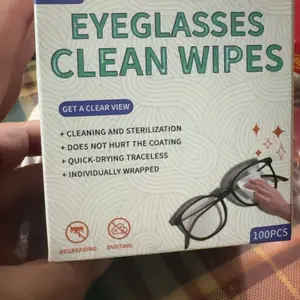 Hieye Lens Wipes for Eyeglasses, Eyeglass Lens Cleaning Wipes Pre-moistened Individually Wrapped Sracth-Free Streak-Free Eye Glasses Cleaner Wipes for Sunglass, Camera Lens, Goggles