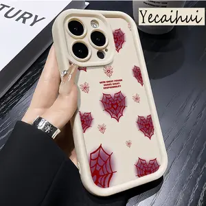 Heroic Heart Spider Web Phone Case For iPhone 17 16 15 Pro Max 14 16Pro 13 12 11 Pro Max X Plus Air 16Plus With Great Power Comes Great Responsibility Tough Phone Case Red Spider Web Gift for him shockproof TPU soft silicone Protect shell Back cover