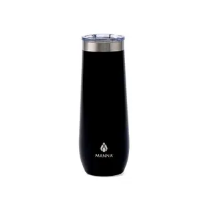 9 oz Sleek Insulated Stainless Steel Champagne Tumblers - Leak-Free Vacuum Flasks with Portable Lids