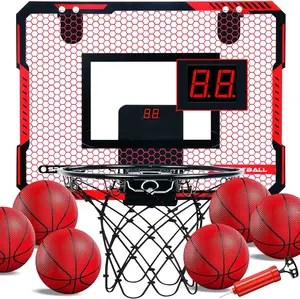Indoor Basketball Mini Hoop with 4 Ball for Bedroom Office Outdoor as Christmas Gifts, Portable Fold able Basketball Goal, Game Room Accessories Gift,