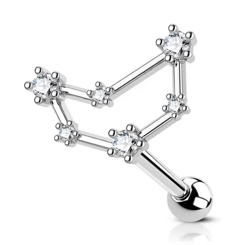 Oufer 16G Zodiac Twelve Star Constellation Cartilage Earring Helix Piercing Jewelry