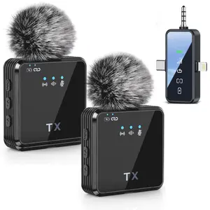3 in 1 Mini Wireless Lavalier Microphone, 3 in 1 Microphone for iPhone/Android/Camera,  328ft Transmission, 18H Battery Life, Mini Microphone for Record Interview, Vlogs, YouTube, Tiktok,Built-in Enhanced Intelligent Noise-Canceling Technology.
