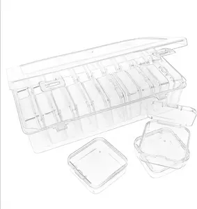 24Pack Bead Organizer Box With Hinged Lid - Clear Bead Storage Containers for Organizing DIY  Craft and Bracelet Making - Mini Plastic Bead Box (24Pack 2.15 X 2.15 X 0.8inch)