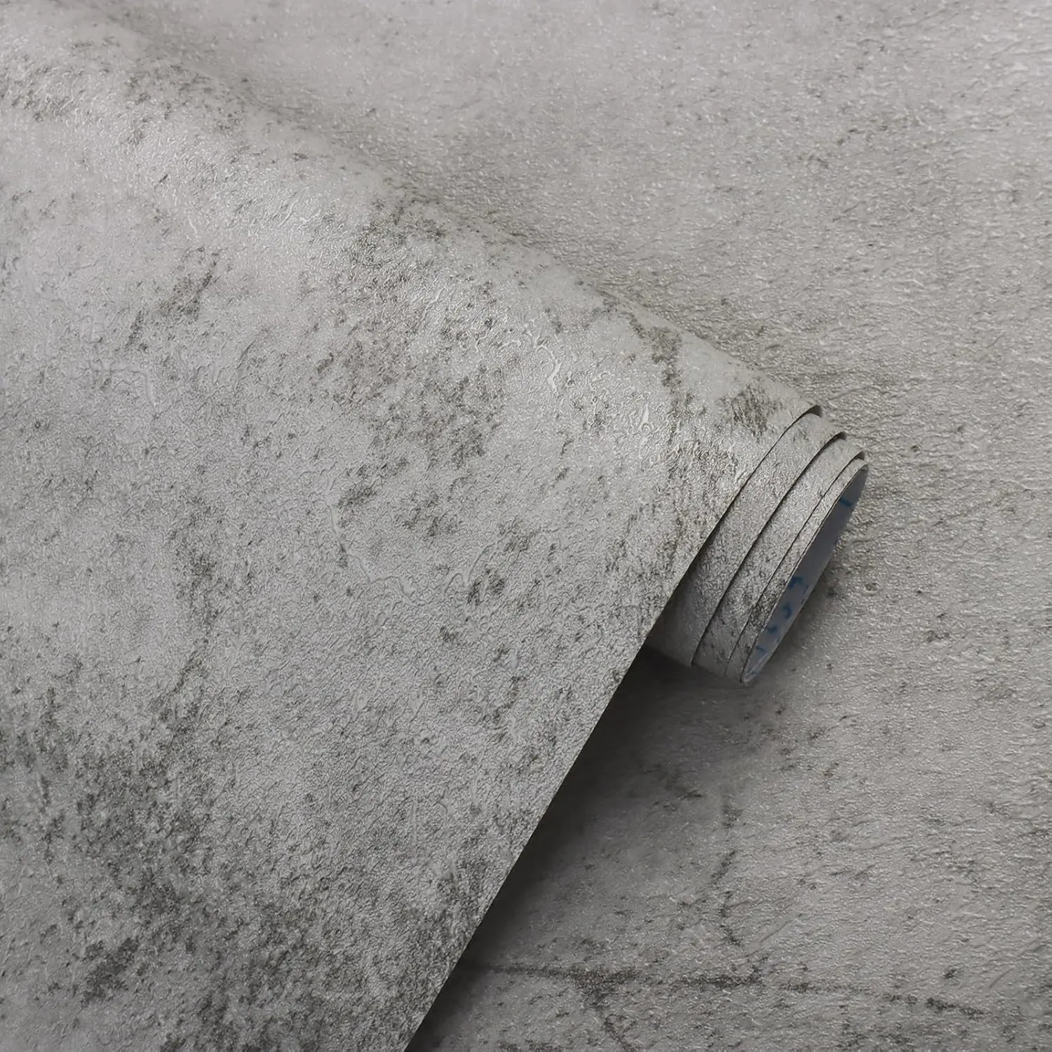 Vinyl Waterproof Self-Adhesive Wallpaper, Vintage Cement Wall Paper, Shop Bedroom Living Room Decor Sticker, Thick Matte Texture, Concrete Wallpaper