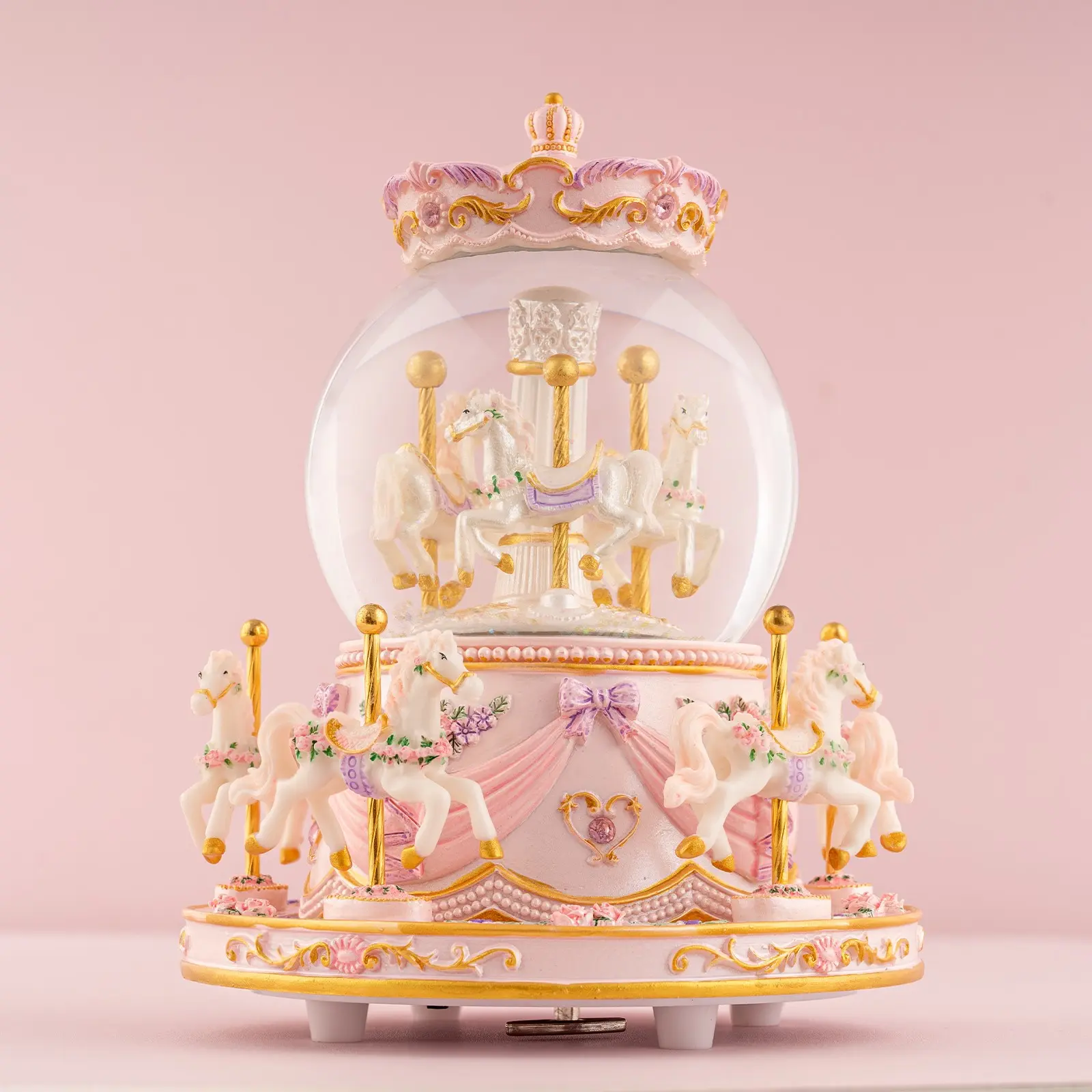 Rotating Horse Crystal Ball Music Box, Elegant Thoughtful Memorable Musical Gift with Charm, Perfect for Home Decor, Room Decor & Special Occasions, Unique Collectible Item, Ornaments, Carousel Music Box