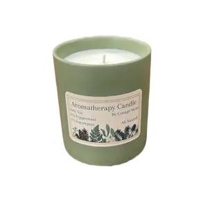 All Natural Aromatherapy Candle - Peppermint, Eucalyptus and Soy