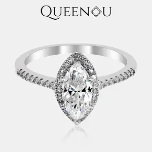 【843】New Year Promo Mania Synthetic Moissanite 1CT Starlight Marquise Ring + Radiant V band – Elegant Personalized Jewelry for Women, Ideal for Engagement, Wedding, Anniversary, Valentine’s Day, or Special Occasions Gift