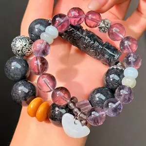 063 Jadeite Amethyst Bracelet 2025 Fashion Energy High Quality Magnetic Bracelet Gift