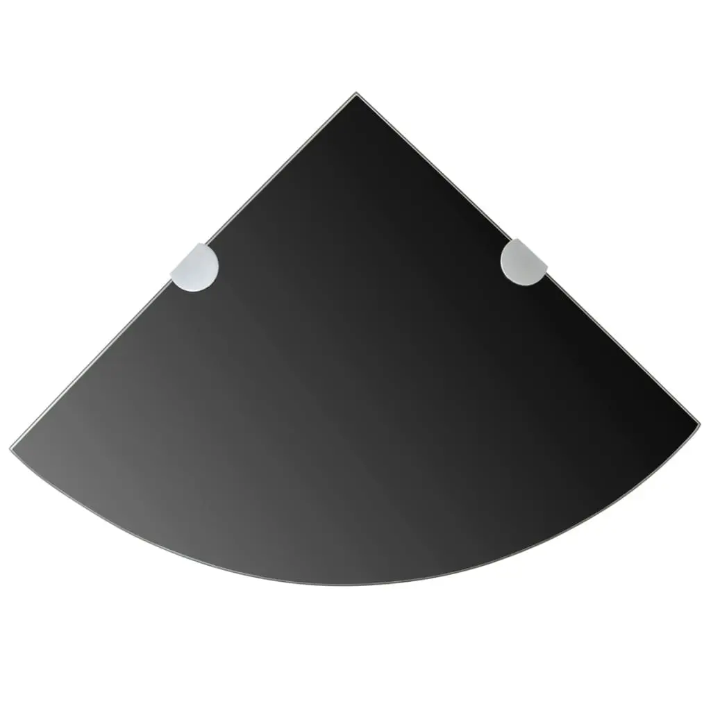 vidaXL Wall Corner Shelf Floating Corner Shelf Display Shelf Tempered Glass 3014171
