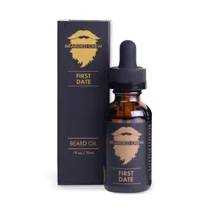 First Date Beard Oil - Vanilla Scented Grooming Product for Men's Beard Care & Styling - 1 fl oz / 30 ml - Bearded Crew