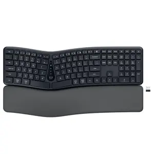 Timce T1 Wireless Ergonomic Keyboard, Split Keyboard with Wrist Rest, USB-C Charging, Natural Typing, Bluetooth and USB Connectivity, Compatible with Windows/Mac