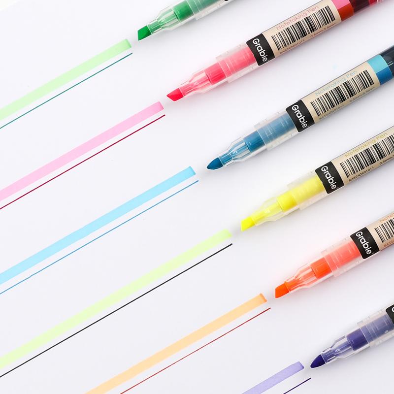 [Flash Sale] Grabie Dual-Tip Notetaking Pen Set of 6 for Office & School Supplies, highlighter, students, HolidayHaul