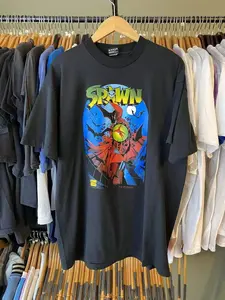 1993 Spawn Comic Tshirt Retro Style Black Unisex Tshirt