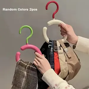 2pcs Scarf Ring Hangers with Hooks, Non-Slip Closet Organizers for Ties, Belts, Scarves, Jewelry, Tank Tops, Purses, Hats Space Saving Rotating Storage Rack for Wardrobe, Entryway, Laundry Room