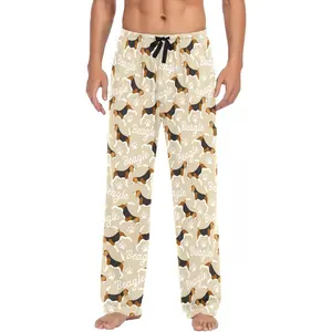 Men's Beagle Dog Pajama Pants Cotton Soft Comfy Sleep Lounge Pants Pjs Bottoms