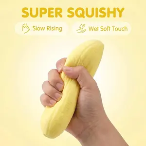 Banana-Shaped Silicone Soft Squishy Slow-Bounce Toy, Stress Relief Gadgets for Kids