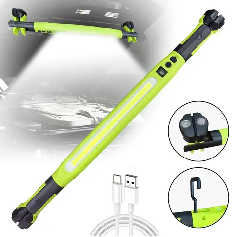 Rechargeable LED USB Work Light with Magnetic Base, High Brightness, Three Lighting Modes, Essential Tool for Car Maintenance, Magnetic Flashlight, Rechargeable Led Flashlights, Flashlight Battery Powered, Portable Working Lights