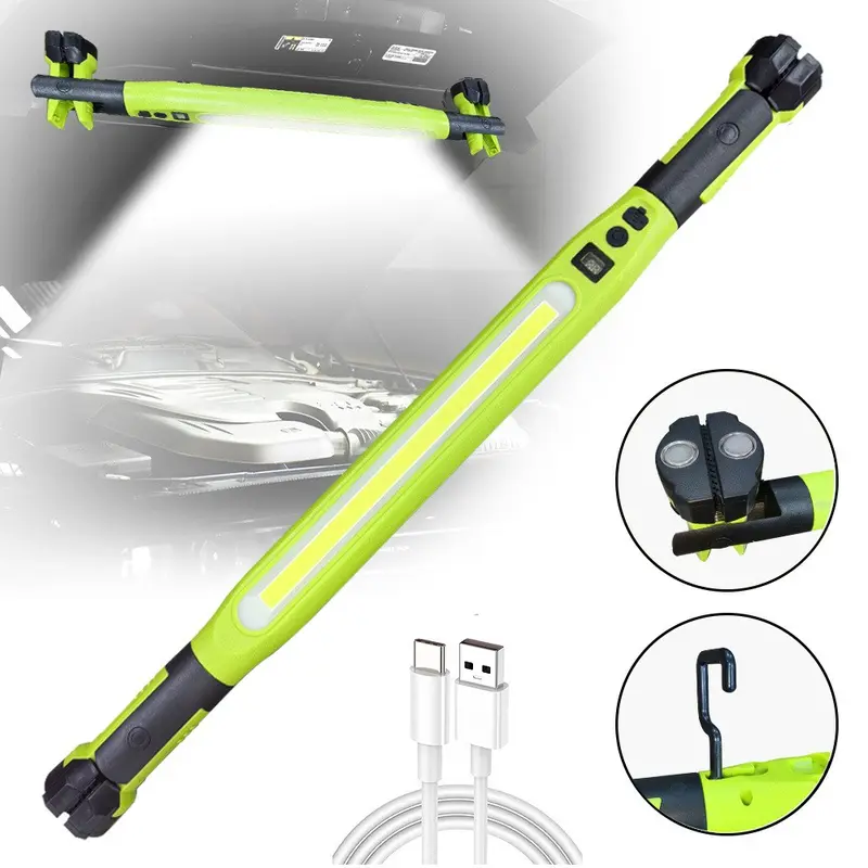 Rechargeable LED USB Work Light with Magnetic Base, High Brightness, Three Lighting Modes, Essential Tool for Car Maintenance, Magnetic Flashlight, Rechargeable Led Flashlights, Flashlight Battery Powered, Portable Working Lights
