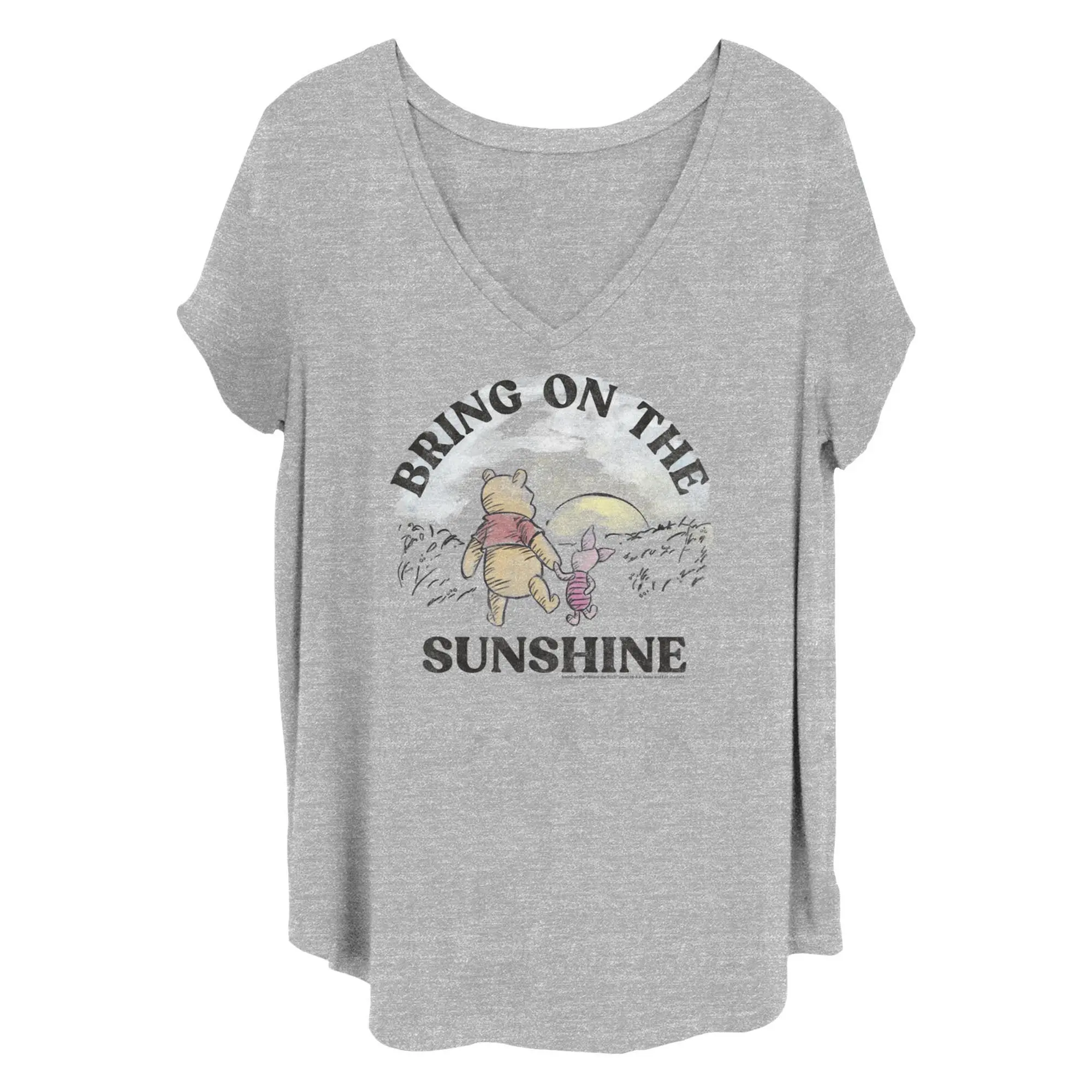 Women's Winnie the Pooh Piglet and Pooh Bring on the Sunshine T-Shirt