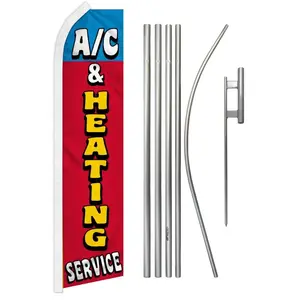 Complete Aluminium-Steel Outdoor Flag and Pole Kit with Polyester Banner for Home, Festive Use