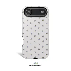 Hydrangea Floral Phone Case | Minimal Purple Blossom Pattern