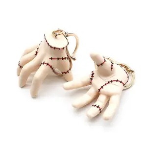 Wednesday Addams Family Thing Hand Props, Creepy Gift Accessories for Decor, Hand Accessory Keychain Pendant Merch