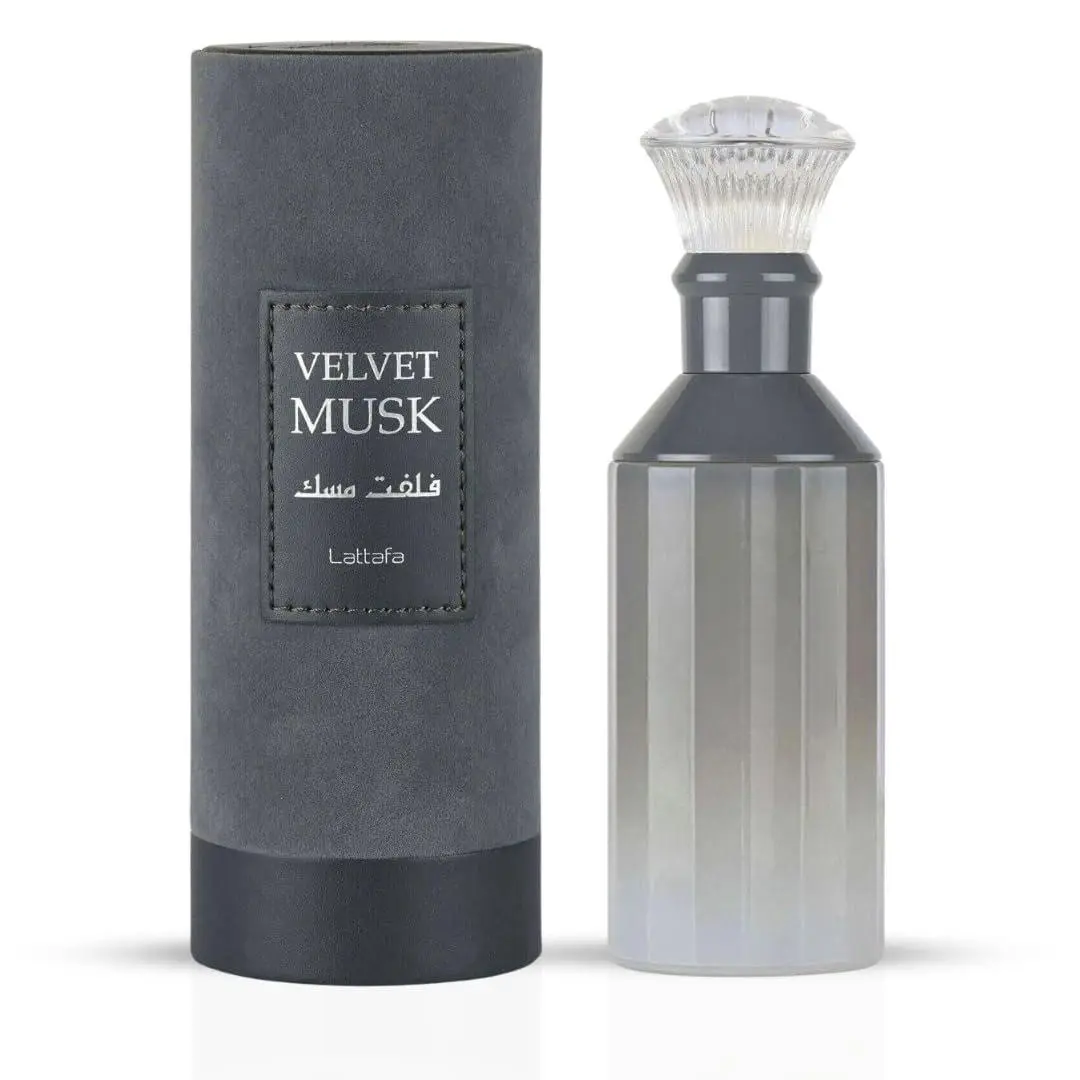 Lattafa Velvet Musk Eau de Parfum - Soft Powdery Woody Fragrance for Unisex 3.4 oz Cruelty-Free Gift Bottle Edp Spray Citrus Cedarwood Amber Amberwood Patchouli Aromatic Floral Floral Perfume Oil Floral Scent Perfume Cologne