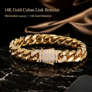 Men’s 14K Gold-Plated Cuban Link Bracelet, Miami-Inspired Bold Statement Piece, A Timeless Gift That Speaks Love Beyond Words for Mother’s Day