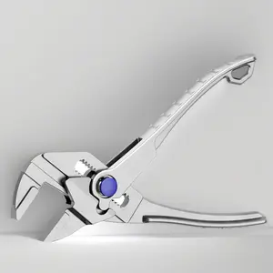 Mini Pliers Wrench, 4-Inch Smooth Jaw Pliers, High-Toughness Alloy Steel Adjustable Parallel Jaw Pliers with Anti-Rust Coating, EDC Tool for Tight Spaces & Multi-Purpose Use