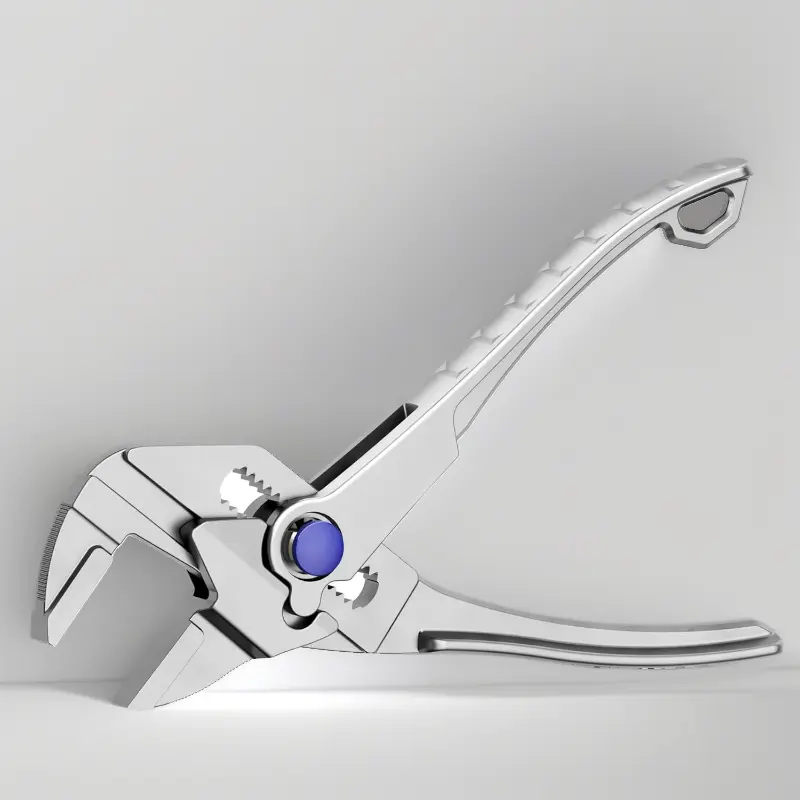 Mini Pliers Wrench, 4-Inch Smooth Jaw Pliers, High-Toughness Alloy Steel Adjustable Parallel Jaw Pliers with Anti-Rust Coating, EDC Tool for Tight Spaces & Multi-Purpose Use