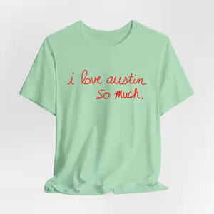 Austin Mural Unisex Tee, I Love Austin T-shirt, Graphic Tee, Short Sleeve Shirt, Austin Texas Gift, Keep Austin Weird