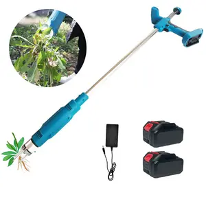 Cordless Electric Garden Weed Puller, Portable Stand Model with 2 Included Batteries