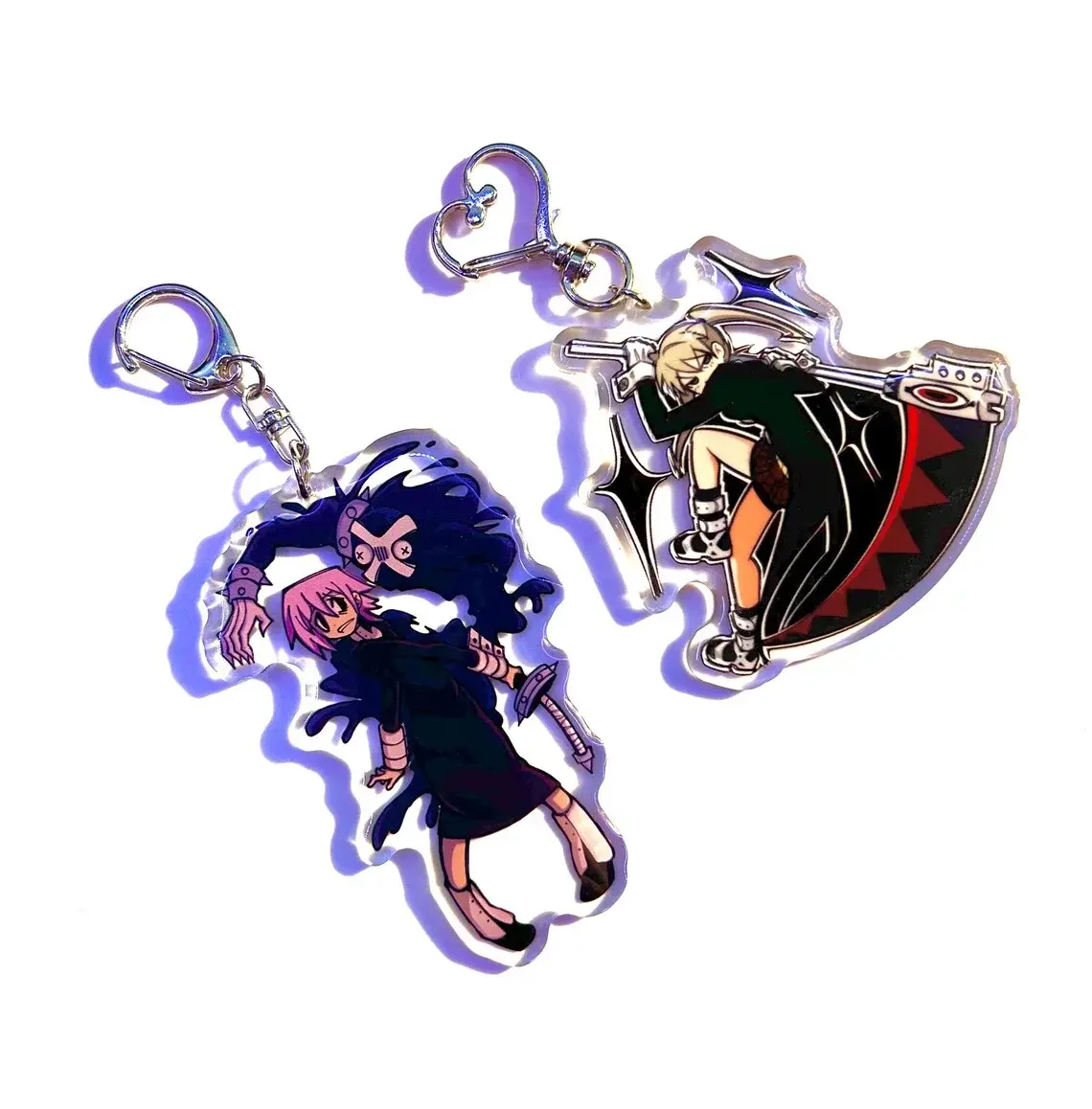 Soul Eater Maka & Crona Keychain Fan Gift, Acrylic Bag Charm, Gift for Anime Lovers