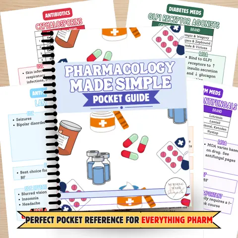 FNP Pharmacology Pocket Guide - Nursing Students & Nurse Practitioner Textbook, Quick Clinical Reference, Exam Prep Resource