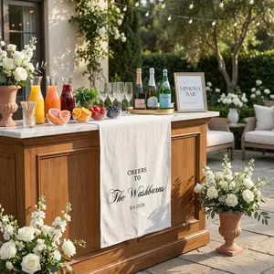 Personalized Linen bar or event Sign, Linen Cotton, Wedding, Birthday, Anniversary sign, custom name bar wedding sign decor