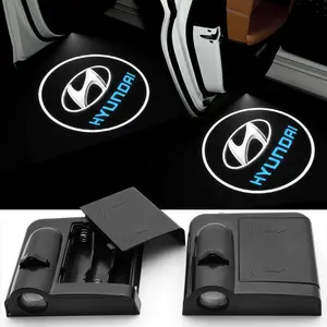 2 pcs Auto Wireless Door Led Welcome Light Projection Lamp Light For Hyundai Elantra Creta IX35 SANTAFE SONATA ACCENT