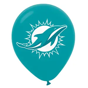 Miami Dolphins 12" Printed Latex Balloons