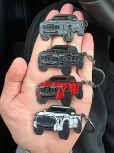 Rugged Off-Road Truck Metal Keychain Mini Car Charm for Keys & Bags Premium Zinc Alloy Scratch-Resistant Enamel Finish Compact Lightweight Versatile Gift