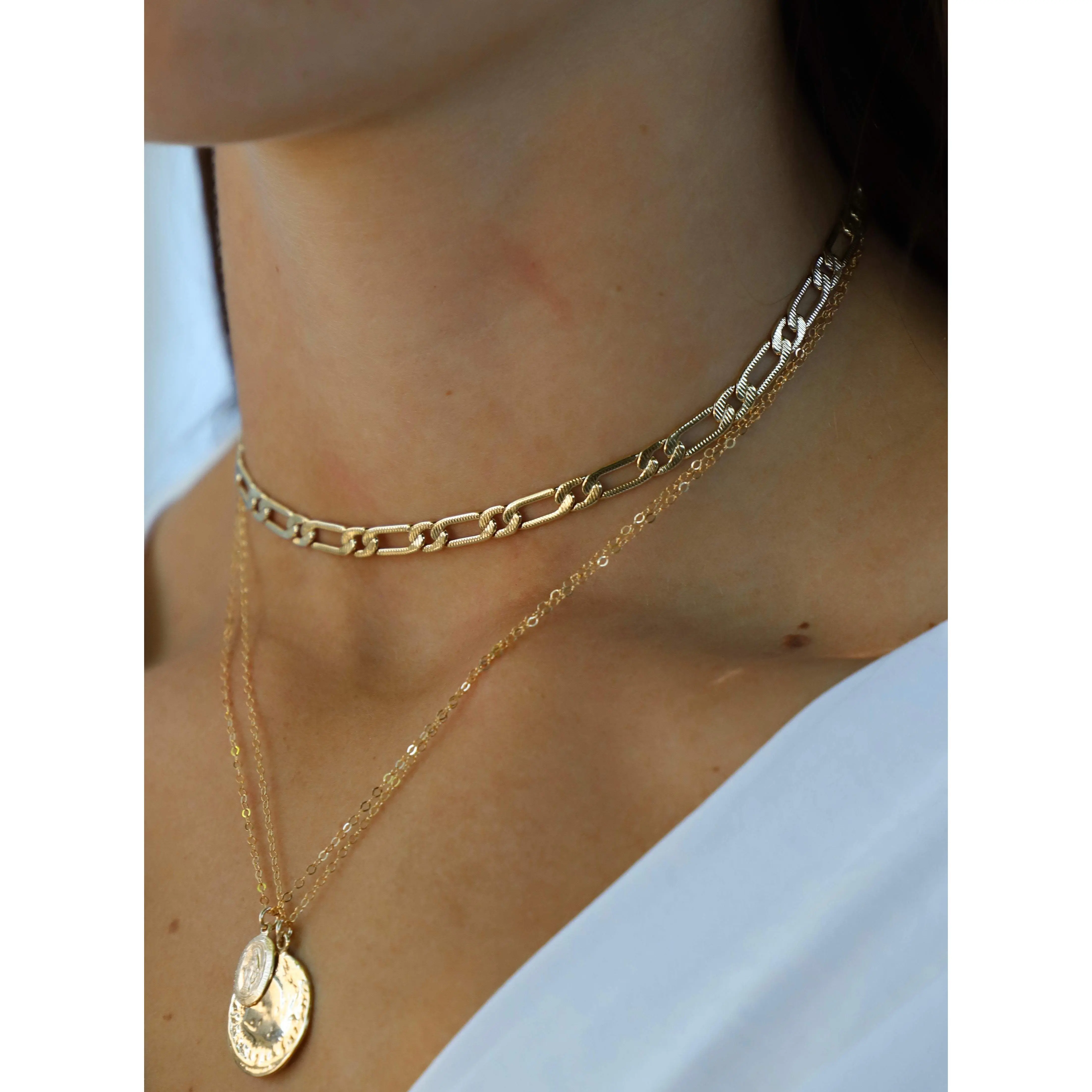 CLEOPATRA CHAIN NECKLACE - 24kt GOLD PLATE