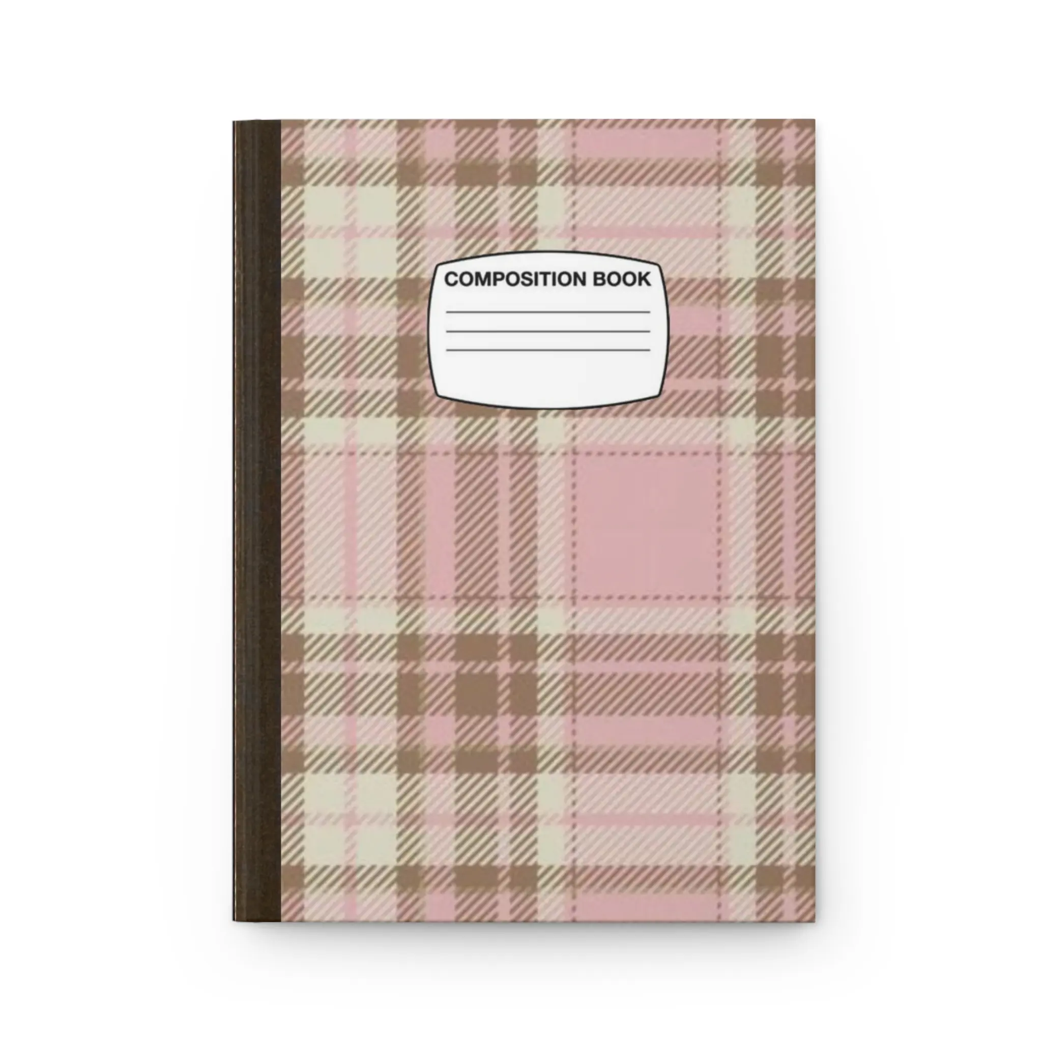 Pink Plaid Composition Notebook | Cottagecore Cozy Journal | Aesthetic School Notebook | Coquette Study Notebook | Back to School Gift