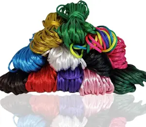 2Mm Nylon Cord for Jewelry Making 120 Yards Satin Cord Silk Rattail String