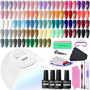 JODSONE Gel Nail Kit with UV Light 35 Colors Polish Set With Salon Manicure Tools & Soak Off Gel | DIY Long Lasting Gift for Women, Nail Lovers