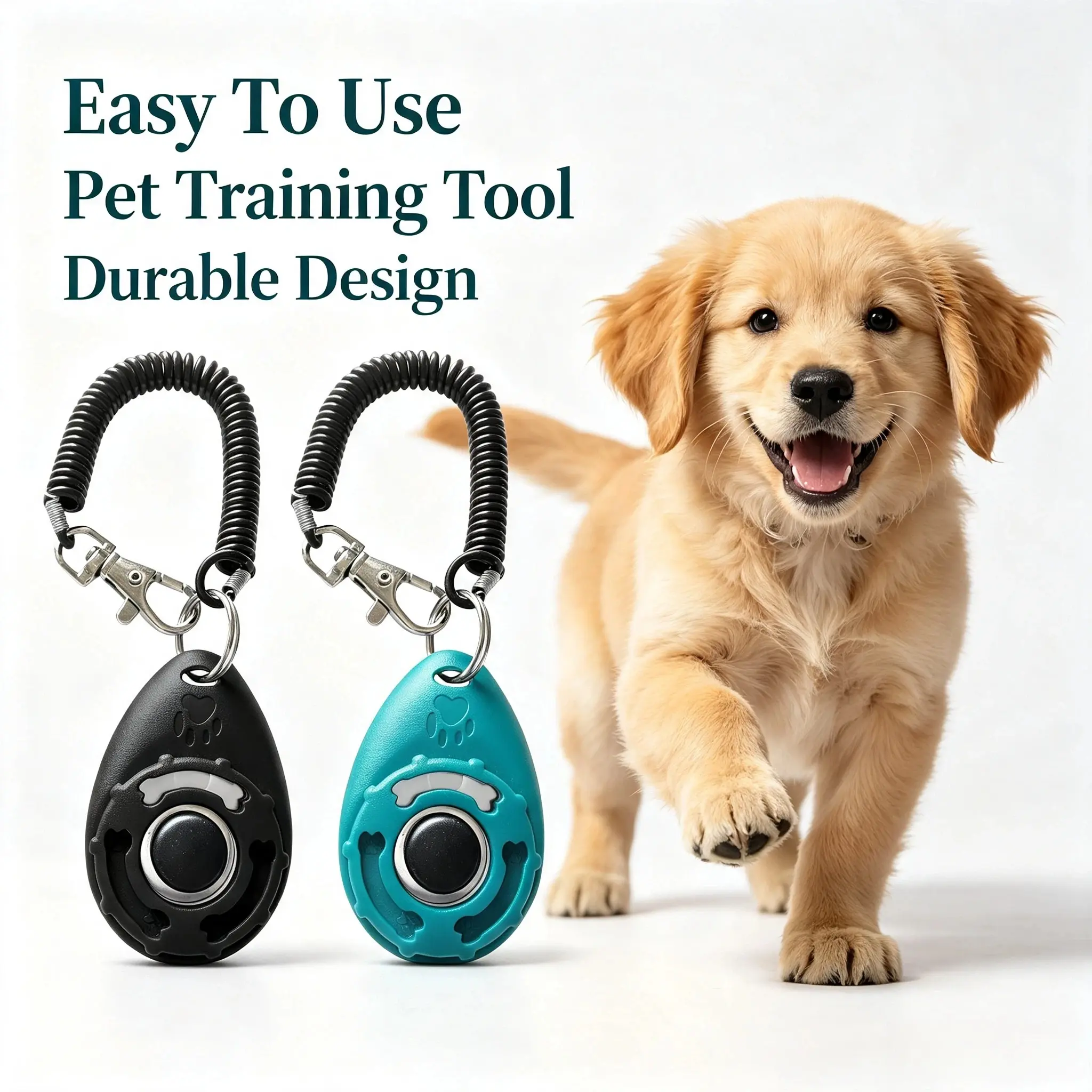 Portable Pet Training Clicker, Professional Sound Marker for Dog & Puppy Obedience and Behavior Training
