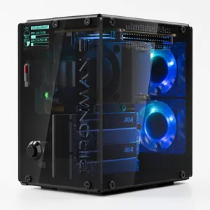 Pironman 5-MAX Case Only for Raspberry Pi 5 (Pi Not Included) | Dual NVMe SSD, RAID 0/1, OLED, Dual RGB Fans, Tower Cooler