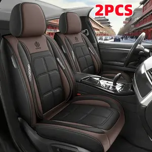 Waterproof Leather Car Seat Covers 2PCS - Durable PU Leather, Soft & Comfortable, Full-Enclosing Muscle Seat Covers for Car Interior, Long-Term Use