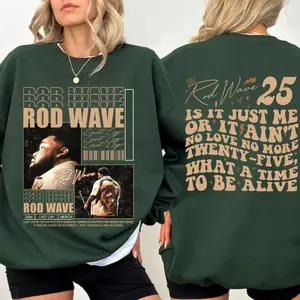 Rod Wave Last Lap 25 Sweatshirt, Black Oversized Pullover, Tour Lyric Merch, Music Fan Apparel