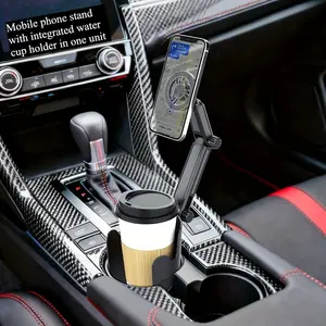 New Foldable Arm Car Cup Holder And Phone Stand, Magnetic Car Cup Holder, 2-In-1 Car Cup Slot Expander And Phone Holder