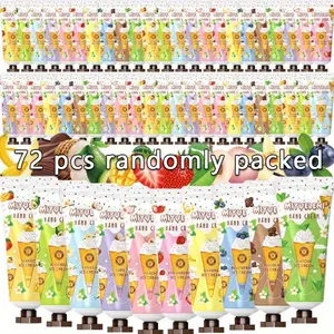 72pcs Fruit Ice Cream Series Hand Cream Set, Fragrant Hand Cream for Dry Hands, Moisturizing Hand Lotion, Suitable for All Skin Types