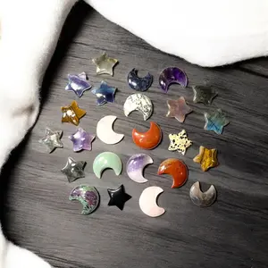 Lot of large Crystal Moons and Stars, Natural Crystals